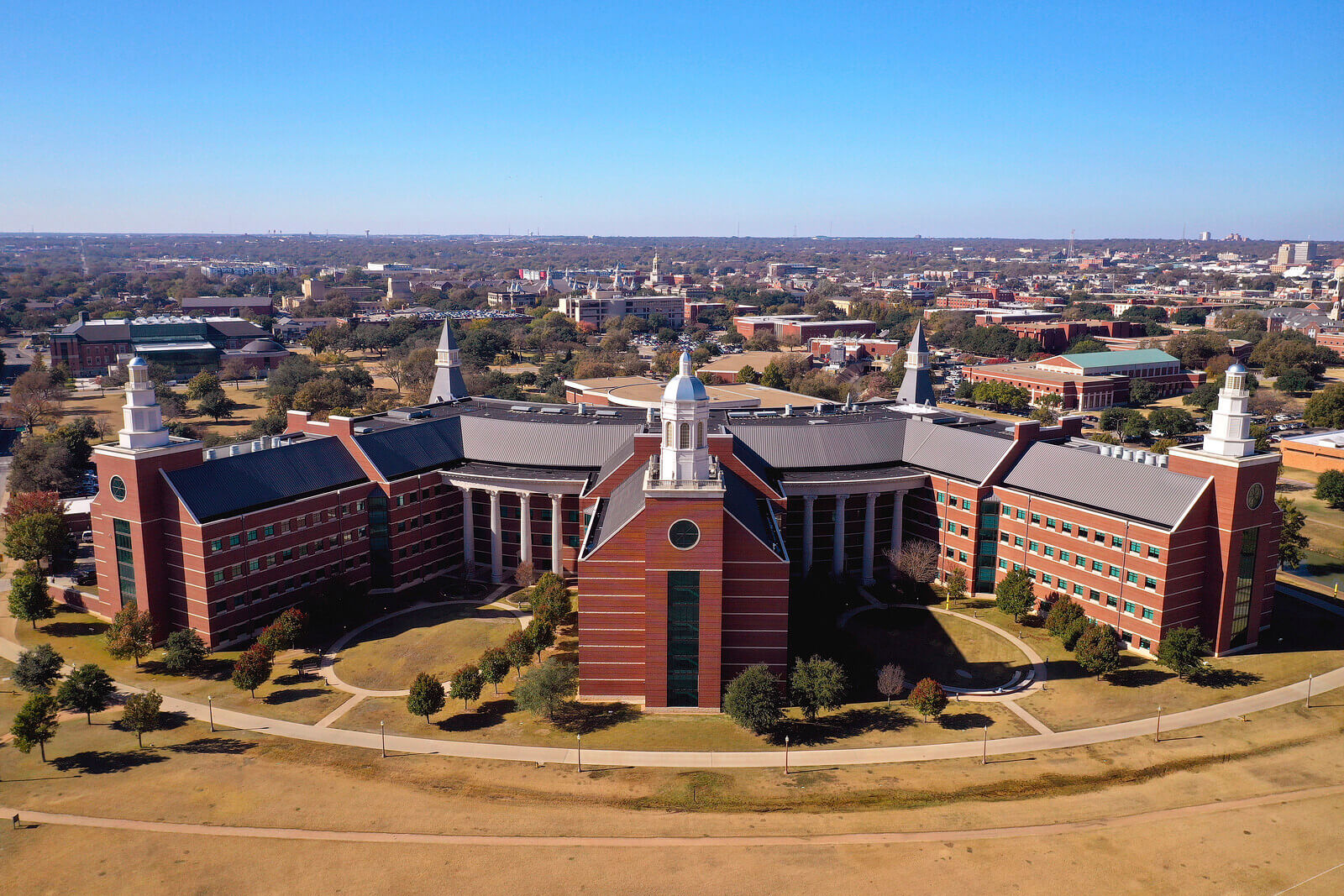 Semi aerial photo of Baylor University
